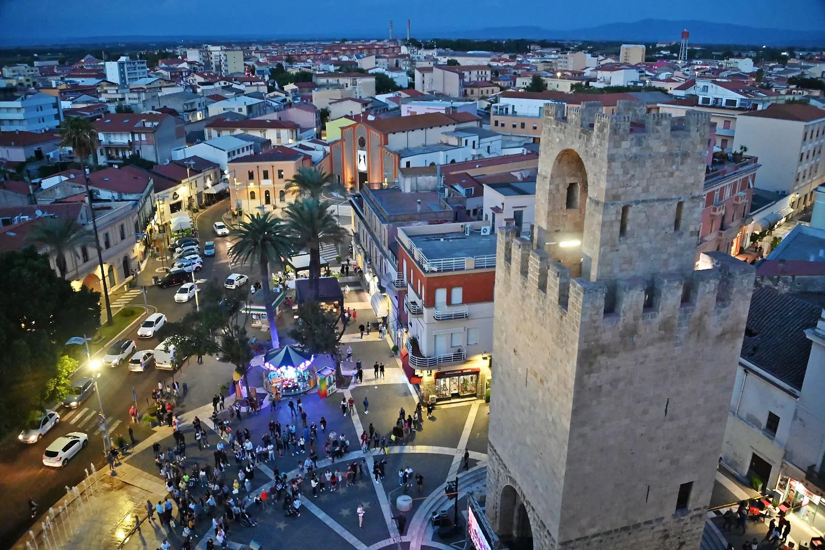 Piazza Roma a Oristano, dove a Capodanno ci sarà il concerto di Gaia