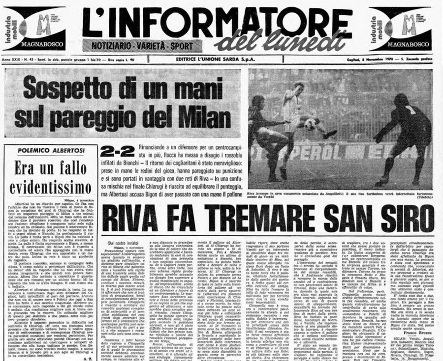 E Riva inventò il rasoterra... di testa