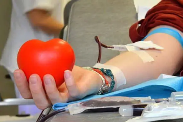 Una donatrice di sangue