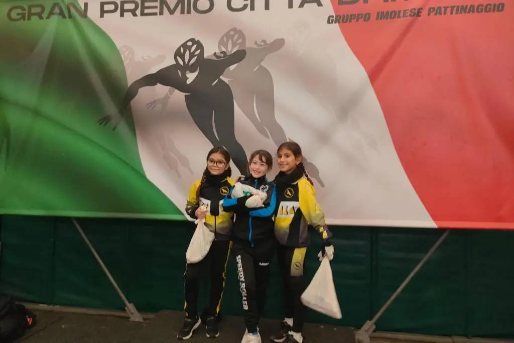 Le pattinatrici vincitrici a Imola (foto concessa)