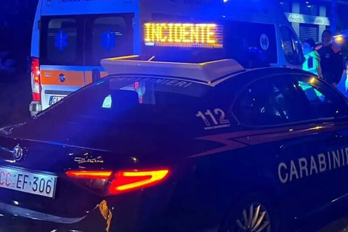 Incidente nella notte (foto carabinieri)