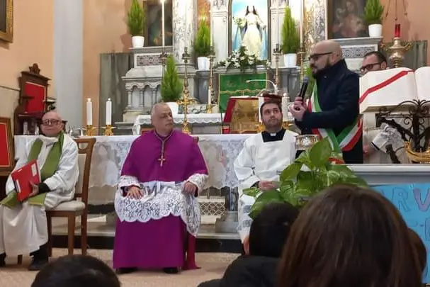 Monsignor Saba oggi a Usini (foto concessa)