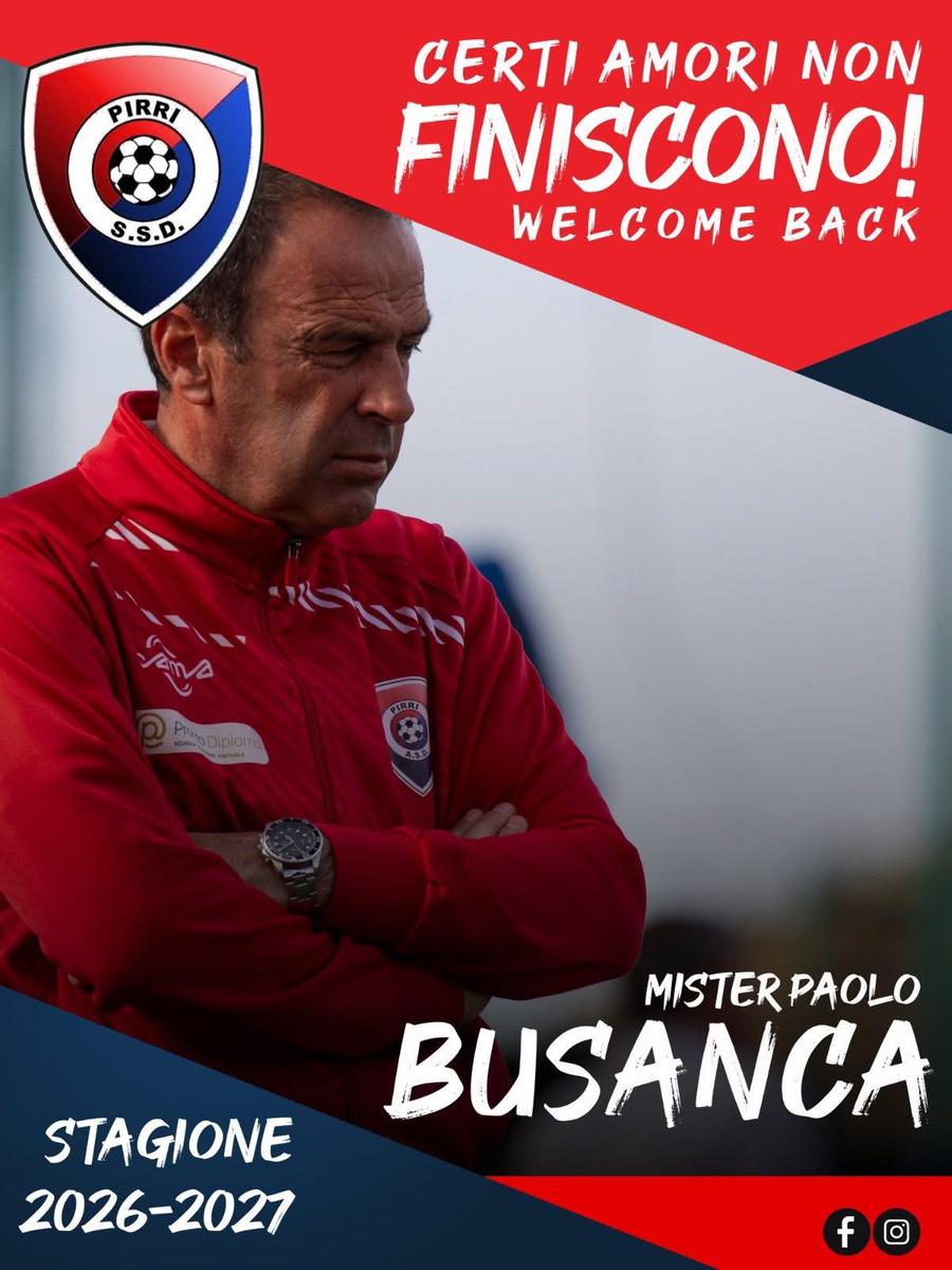 Paolo Busanca torna alla guida del Pirri: dalla retrocessione al rilancio rossoblù