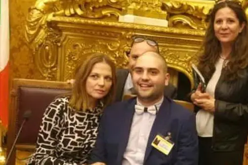 Paolo Palumbo in Parlamento (L'Unione Sarda - Pinna)