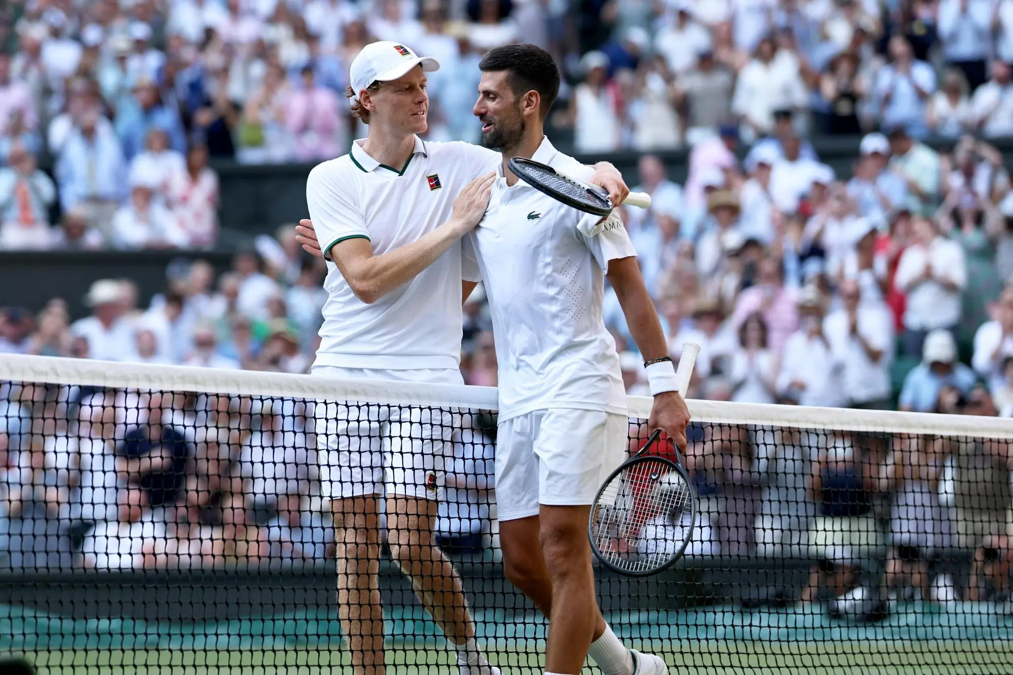 Sinner e Djokovic (Ansa - EPA/NEIL HALL)