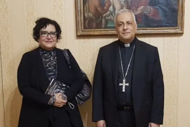 Il Prefetto di Sassari con l'arcivescovo Saba (foto concessa)