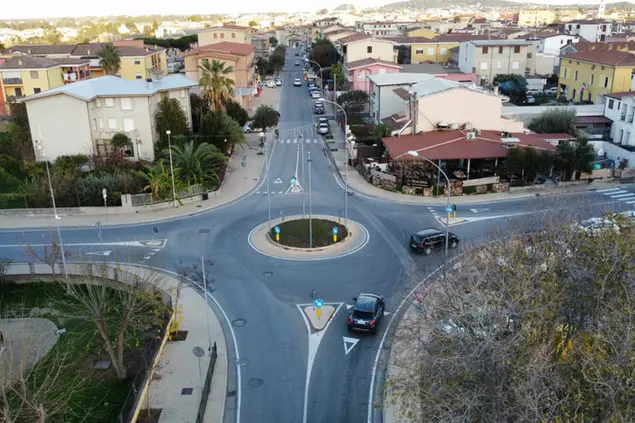 Viale Pirastu vista dall'alto (foto concessa)