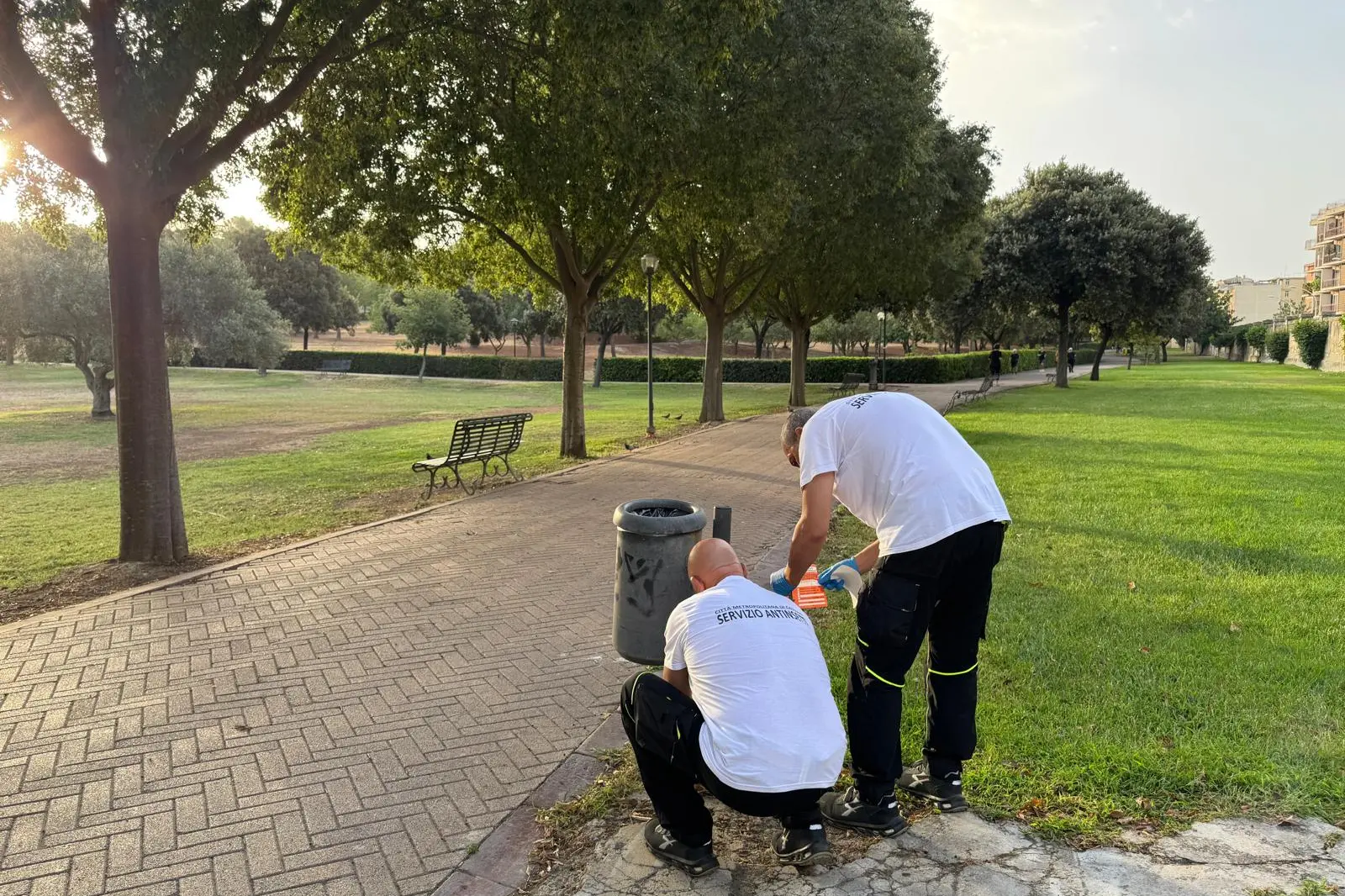 L'intervento di derattizzazione al parco di Monteclaro