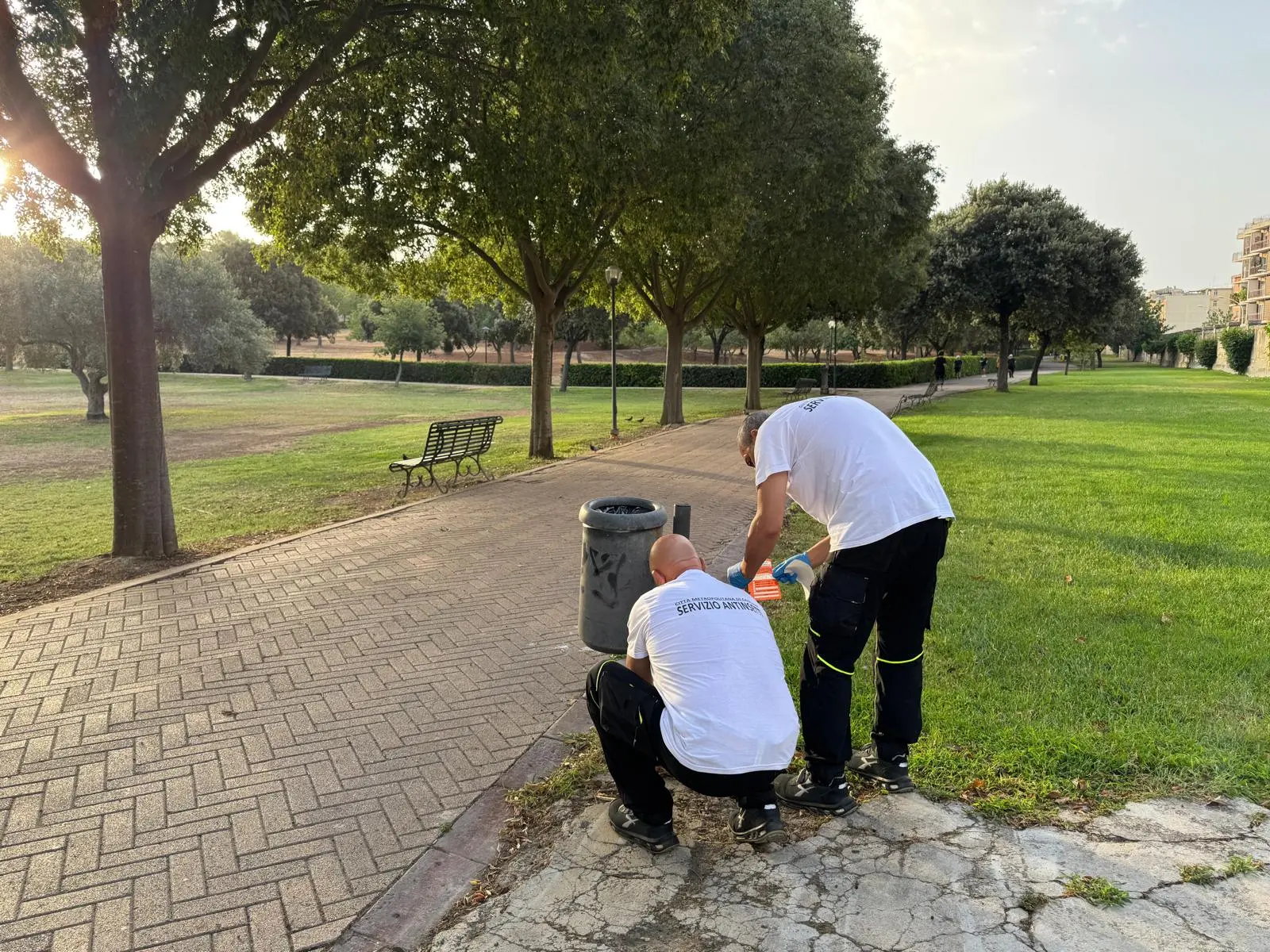 L'intervento di derattizzazione al parco di Monteclaro