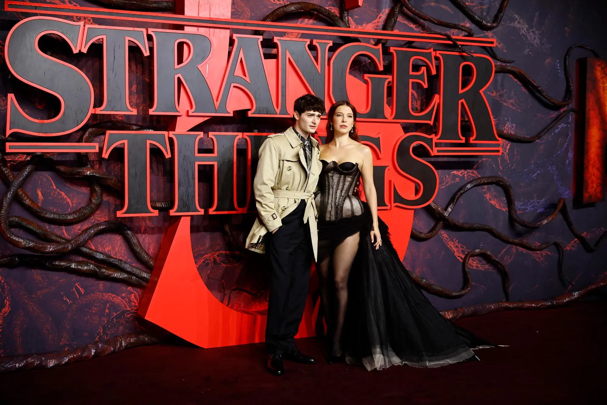 Noah Schnapp e Millie Bobby Brown (Ansa)