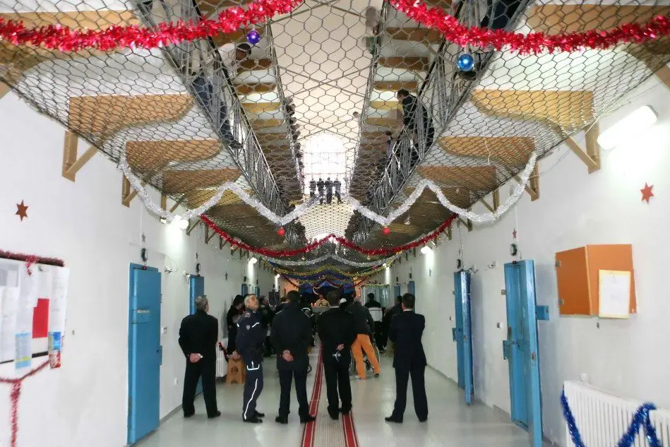 L'interno del carcere il giorno di Natale