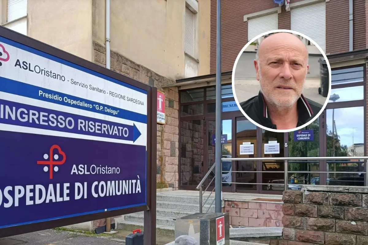 Un ospedale di comunità e, nel tondo, Paolo Cugliara
