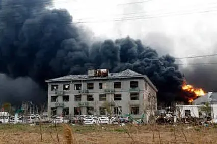 L'esplosione in Cina (Ansa)