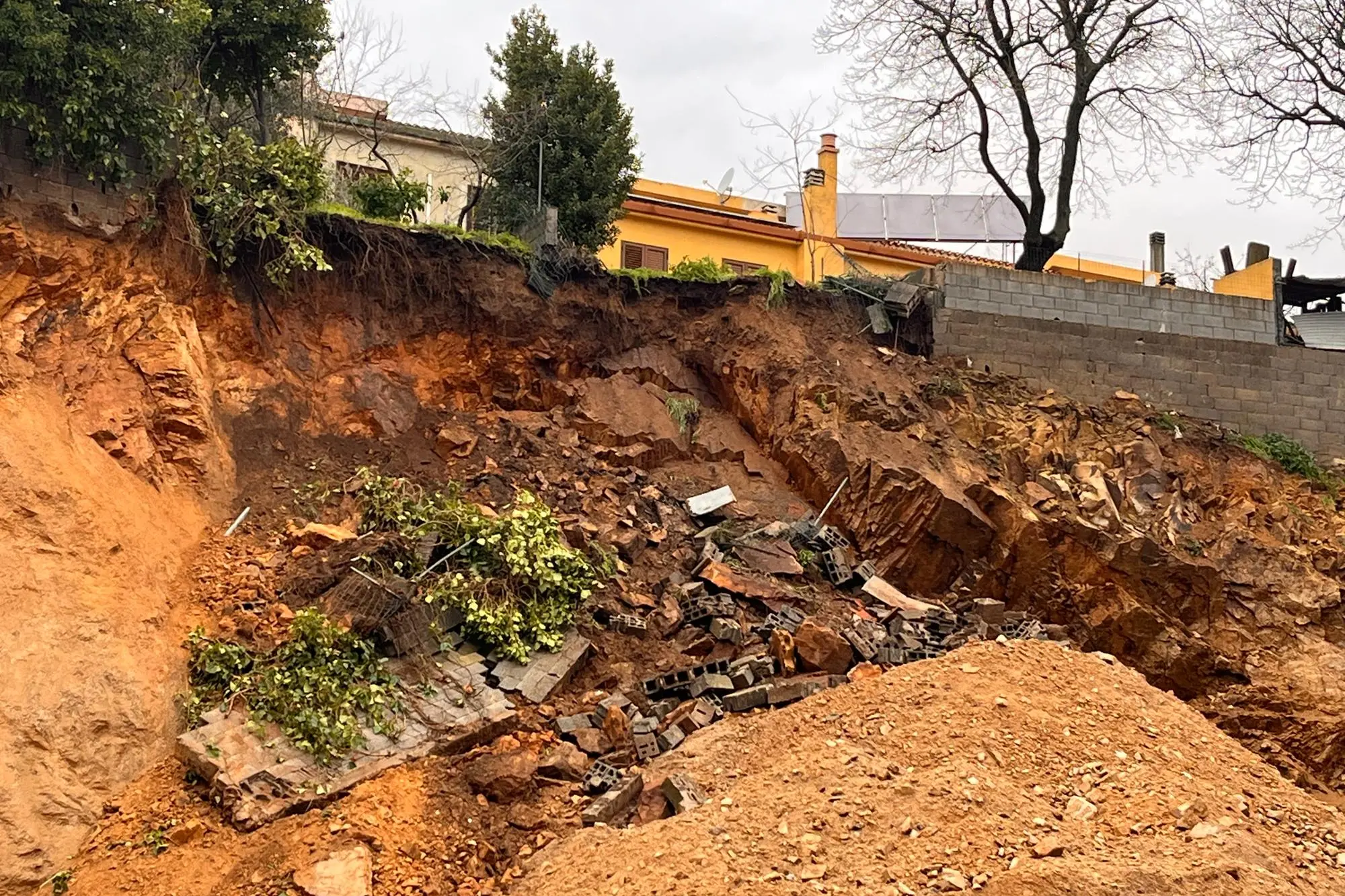 Il cedimento nel cantiere di viale della Resistenza 2