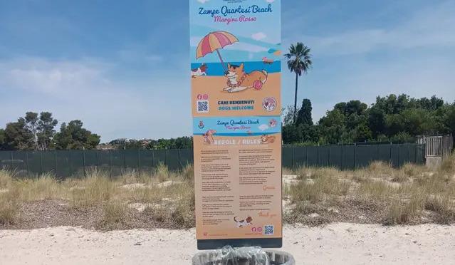 Arrivano i nuovi cartelli nell’area cani della spiaggia