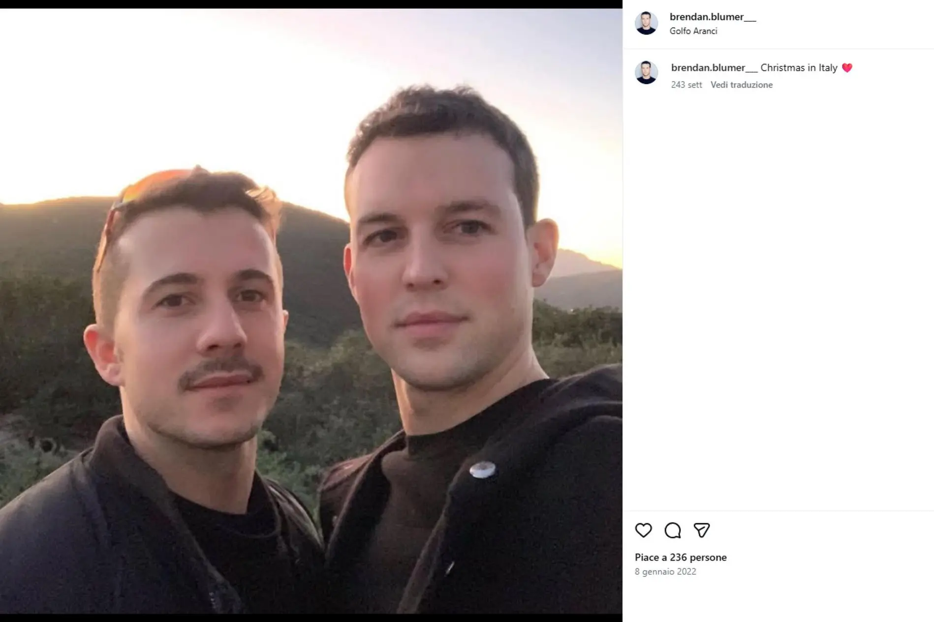 Brendan Blumer, 're delle criptovalute', e il manager della moda italiano Salvatore Spano hanno donato 1,2 milioni all'ospedale Brotzu di Cagliari, per ultimare la prima terapia intensiva pediatrica della Regione, 200mila euro alla Fondazione Ebri 'Rita Levi-Montalcini' di Roma, per studiare le alterazioni della memoria e il progressivo declino delle funzioni cognitive che sono tipiche della malattia di Alzheimer, e infine altri 200mila euro sono andati alla sezione di Olbia della Lega Italiana dei Diritti dell'Animale (Lida), 8 Seettembre 2026. INSTAGRAM/BRENDAN BLUMER