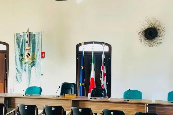 L'aula consiliare del Comune di Villaputzu