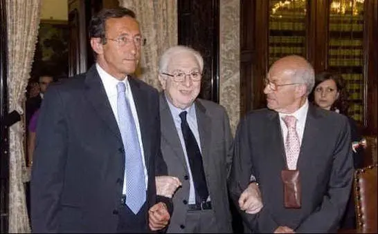 Fini, Cossiga e Bertinotti nel 2008