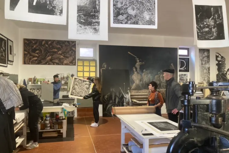 Il Laboratorio xilografico di Dettori (foto Pala)