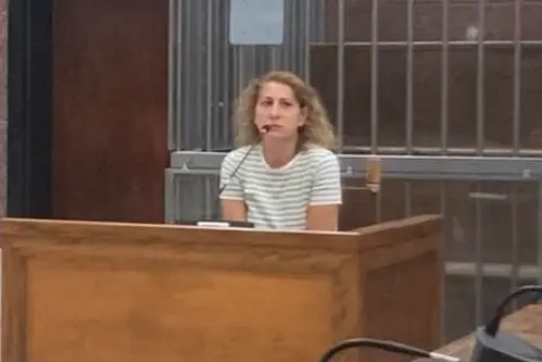 Giusy Saladdino in aula (foto Pala)