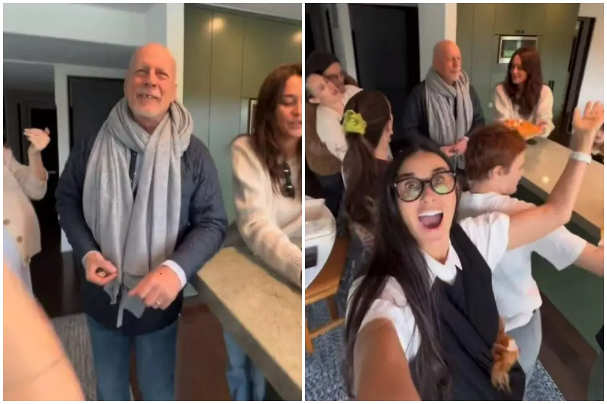 I festeggiamenti per Bruce Willis (foto Instagram)