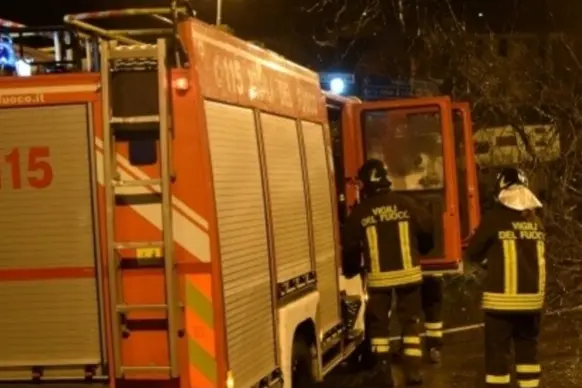 Un intervento dei vigili del fuoco