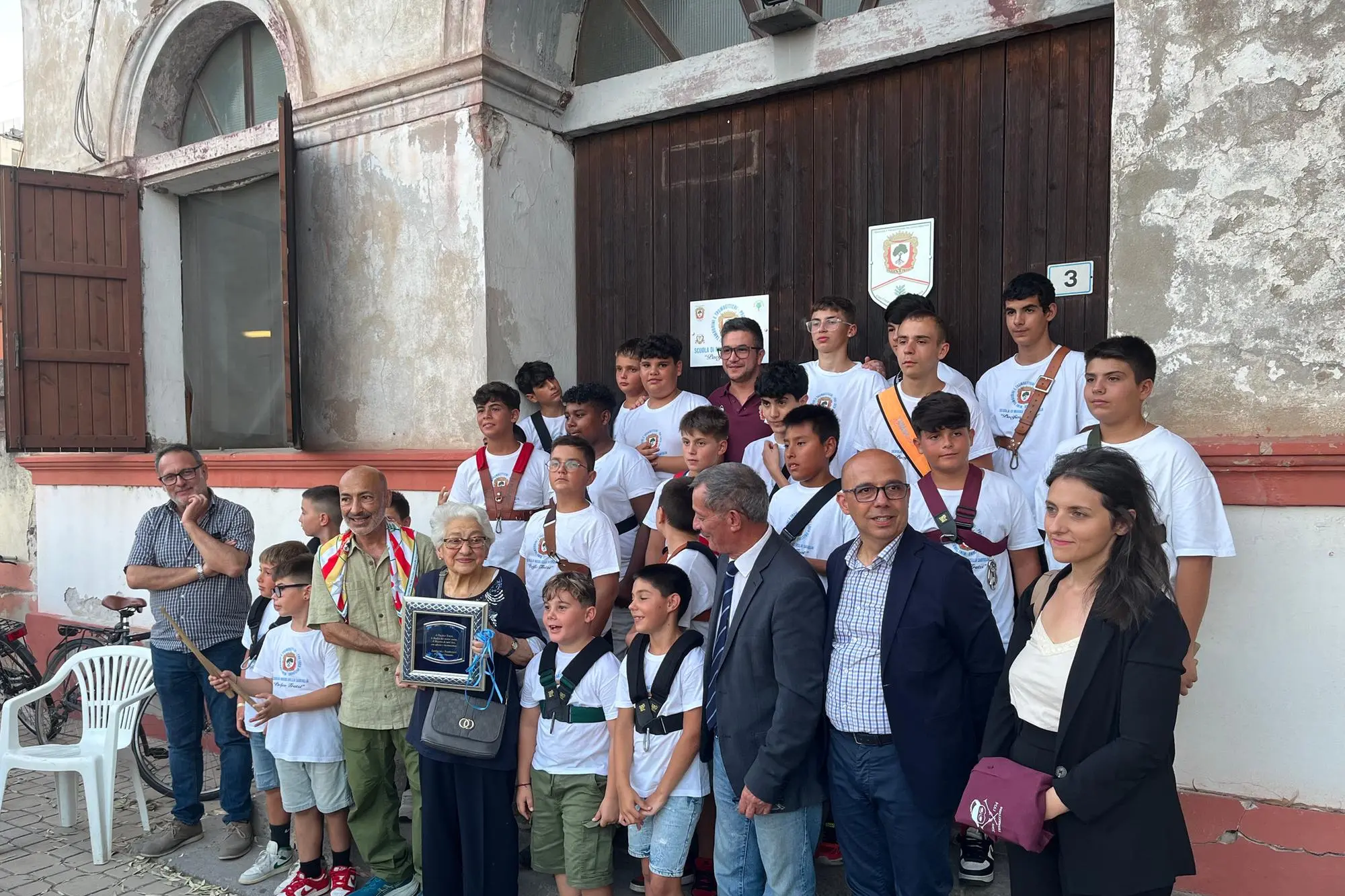 Oristano, i mini tamburini con la famiglia di Pacifico Tratzi (Foto Sara Pinna)