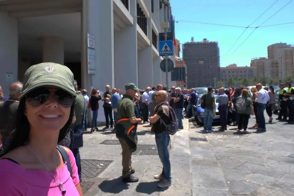 La manifestazione sotto il Consiglio regionale