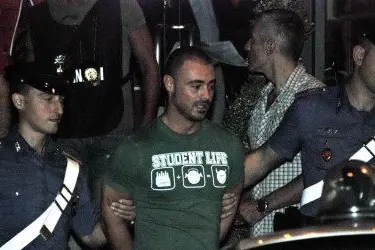 L'arresto di Lorenzo Sassu - foto Satta