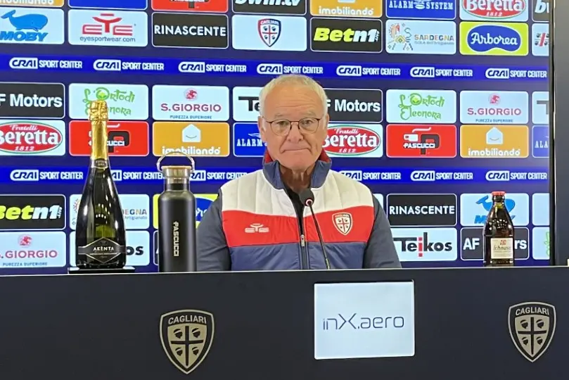 Claudio Ranieri durante la conferenza stampa pre-Juventus (foto Gaggini)