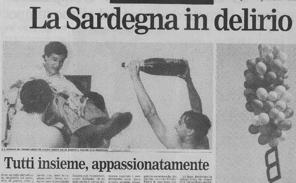 La notizia sulle pagine de L'Unione Sarda