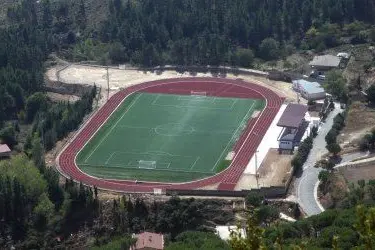 Il campo di calcio dell'Idolo ad Arzana