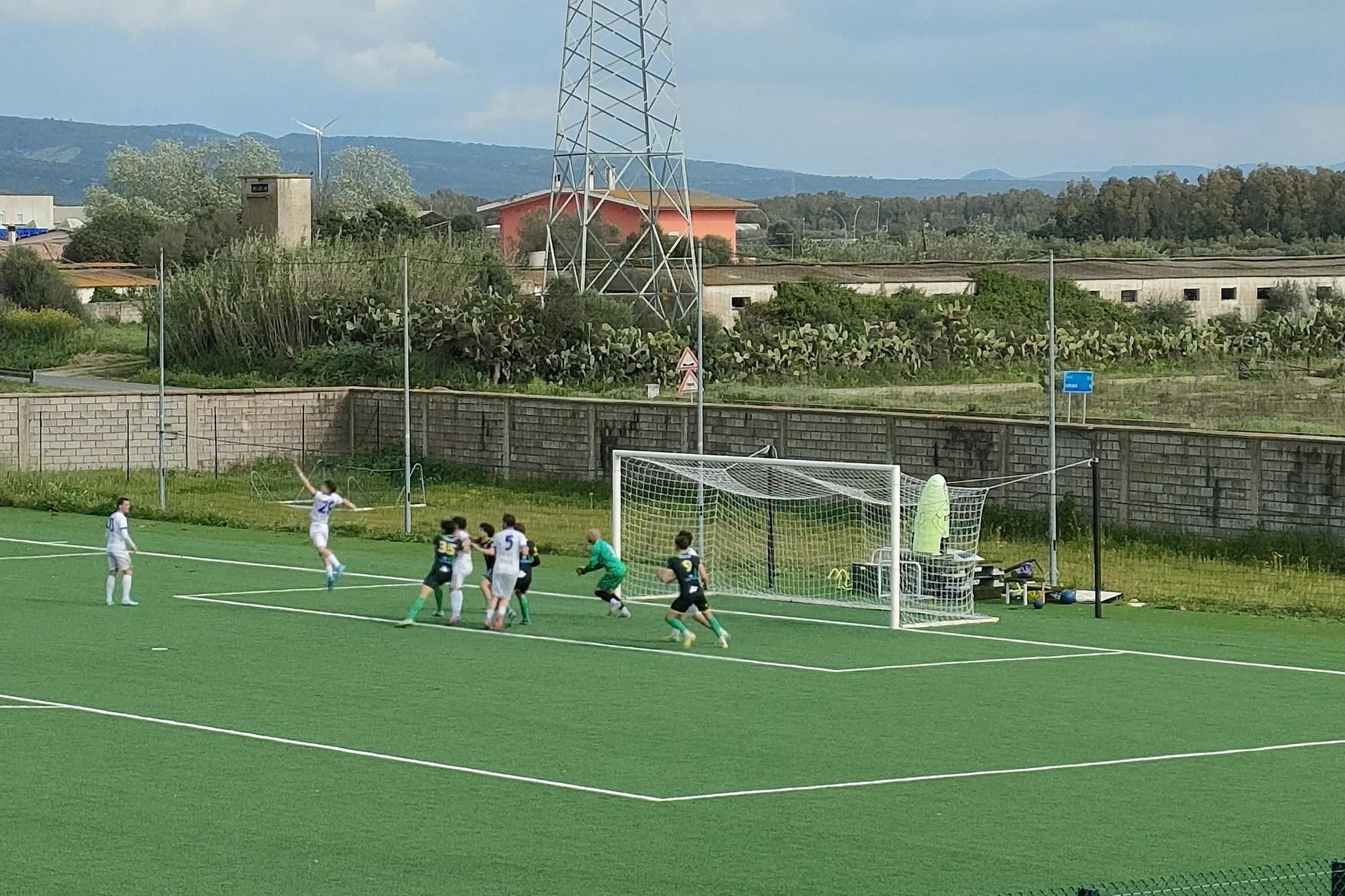 Un'immagine del Terralba in campo nella scorsa stagione (foto di Giacomo Pala)