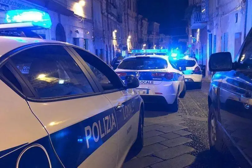 Controlli della Polizia locale a Sassari (foto concessa)