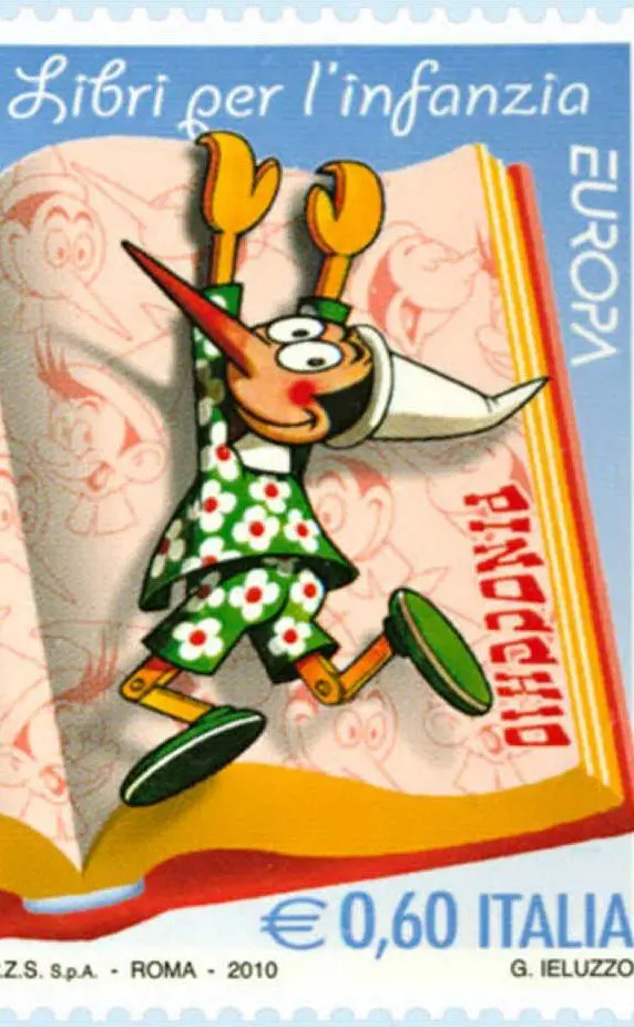 Il francobollo dedicato al libro per l'infanzia (Ansa)