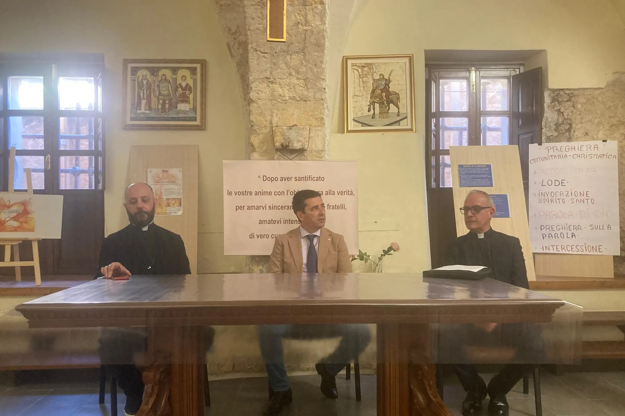 La presentazione dell'evento in aula capitolare -Porto Torres (foto Pala)