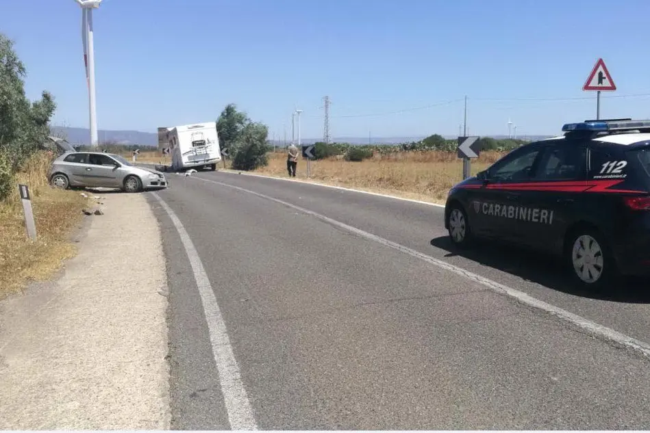 L'incidente (foto L'Unione Sarda - Pintori)