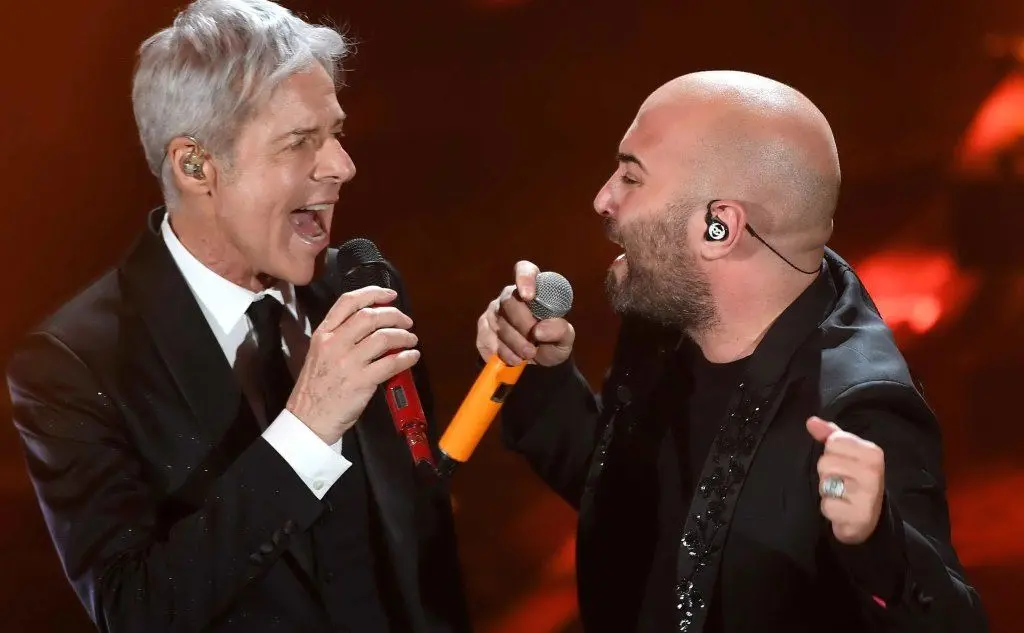 L'esibizione con Claudio Baglioni durante l'ultimo Festival di Sanremo