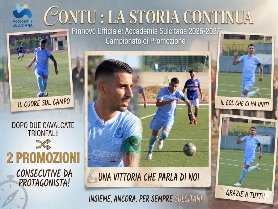 Promozione, l'attaccante Daniele Contu resta all'Accademia S