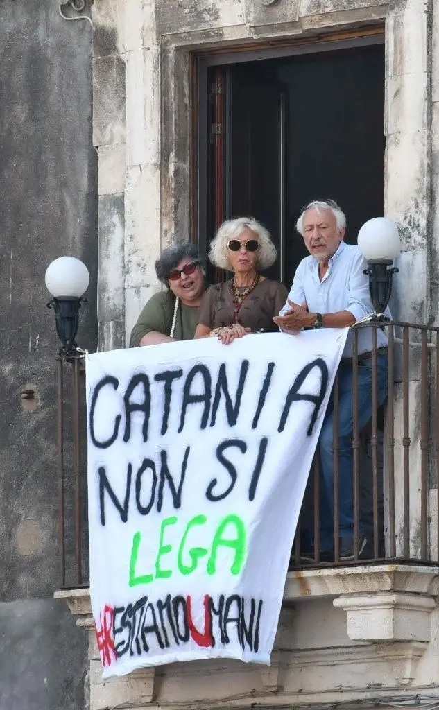 Contestazioni a Catania (Ansa)