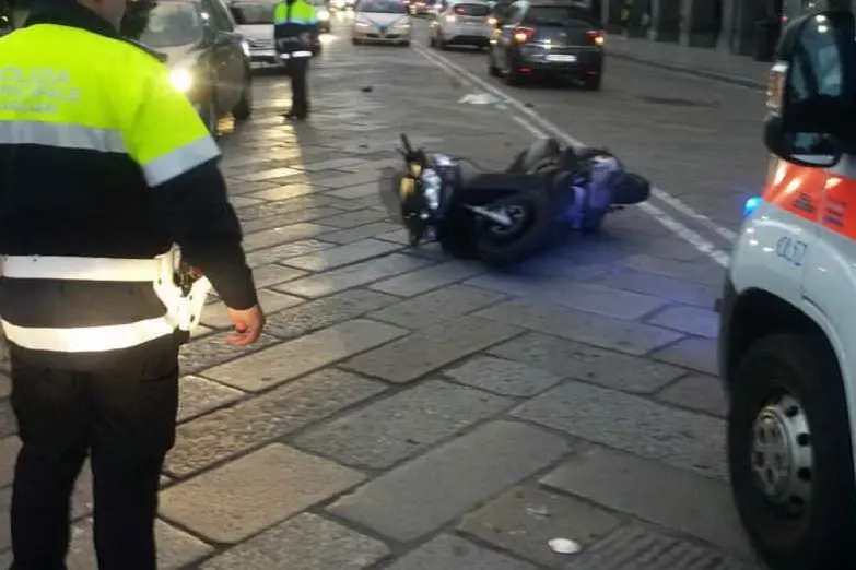 L'incidente in via Roma