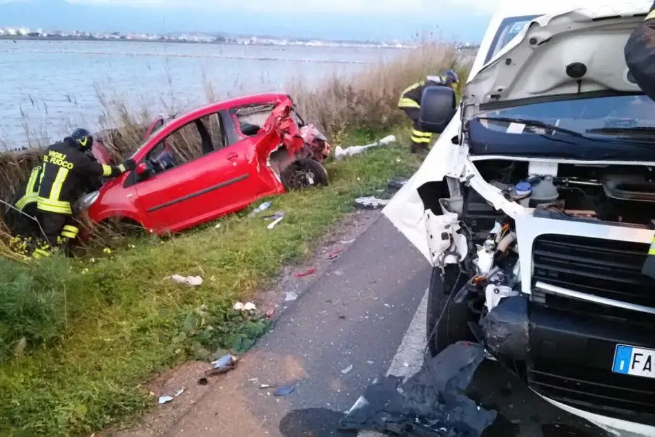 L'incidente nel Lungomare Poetto