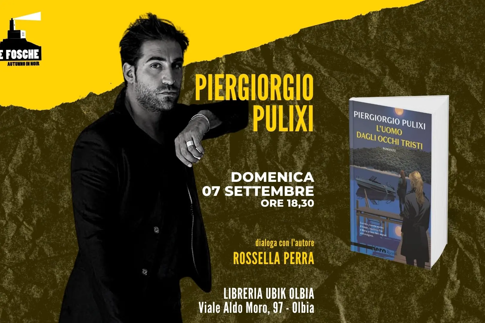 La locandina dell'evento della Libreria Ubik di Olbia