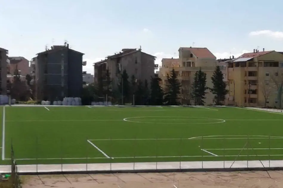 Il campo storico del Lanteri calcio di Via Torralba, rimesso a nuovo ( foto Tellini)