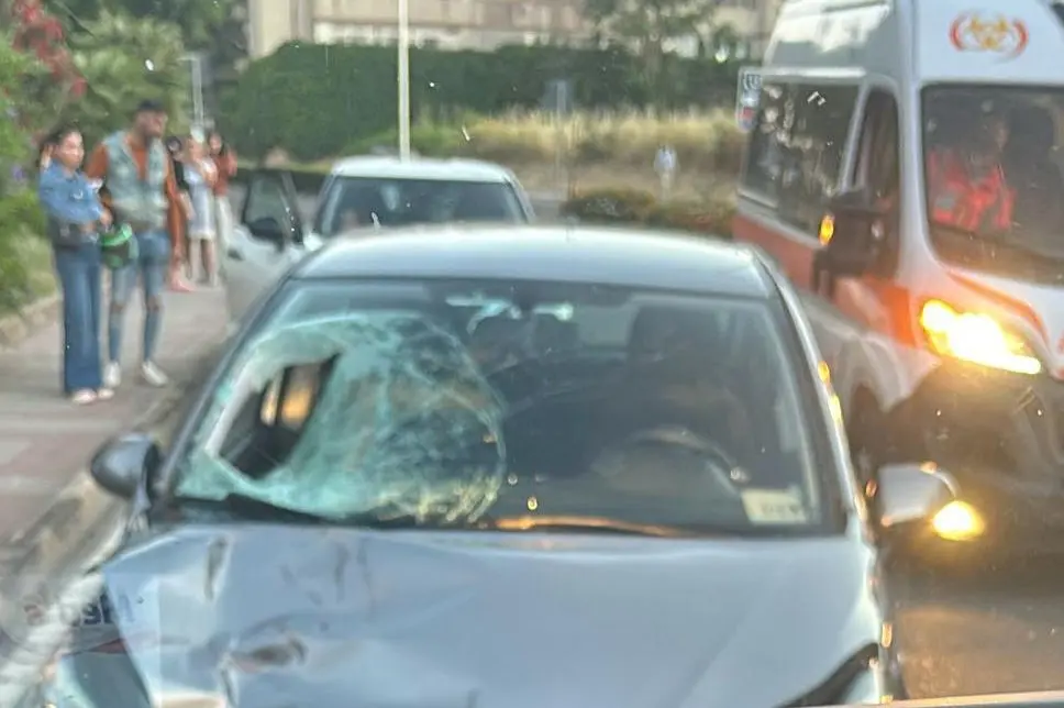 L'incidente a Cagliari (foto Fresu)