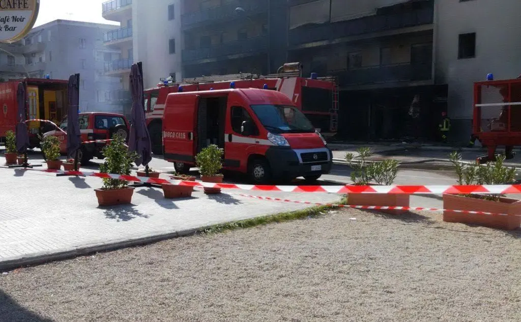 L'intervento dei Vigili del fuoco