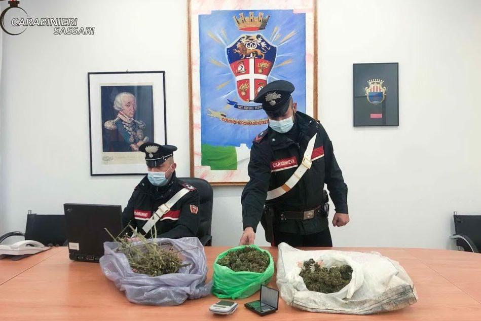 La droga sequestrata (Foto Carabinieri)