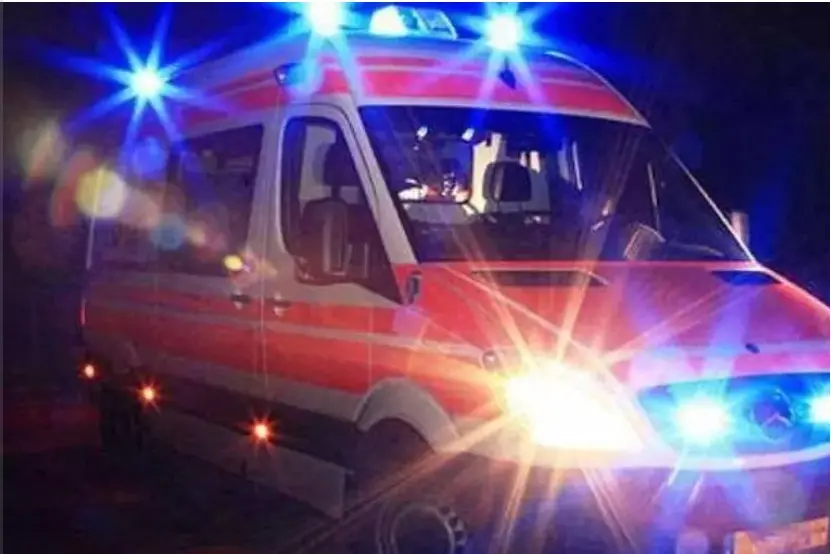 L'intervento di un'ambulanza