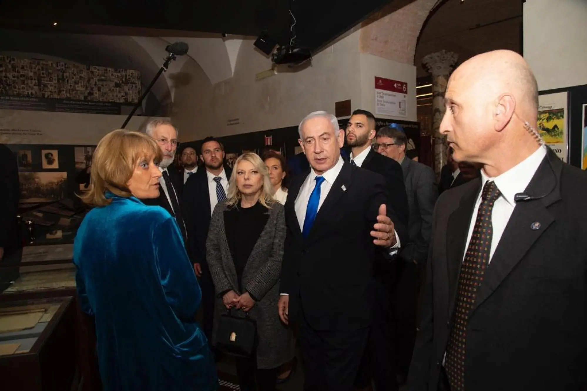 Benyamin Netanyahu a Roma (Ansa)