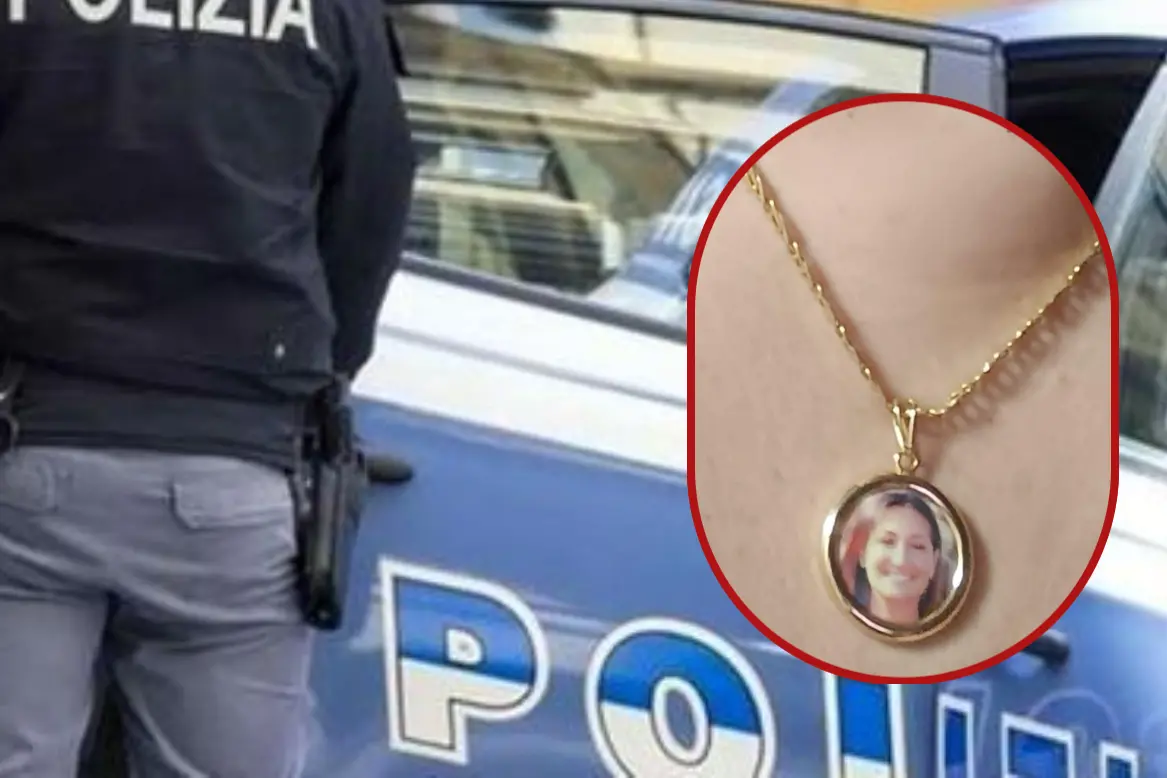 La polizia e una delle catenine rubate